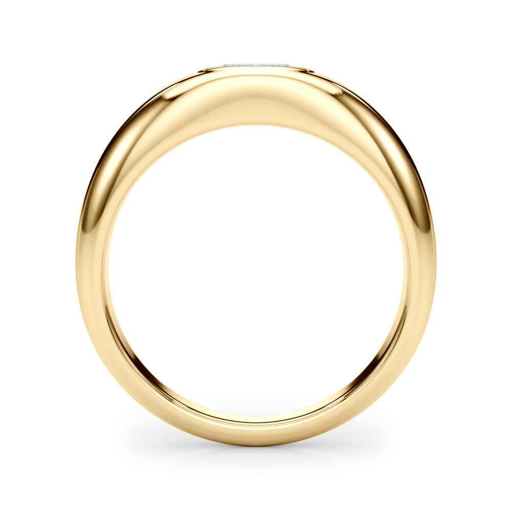 IGI Lab-Grown Oval Diamond Horizontal Bezel Solitaire Engagement Ring