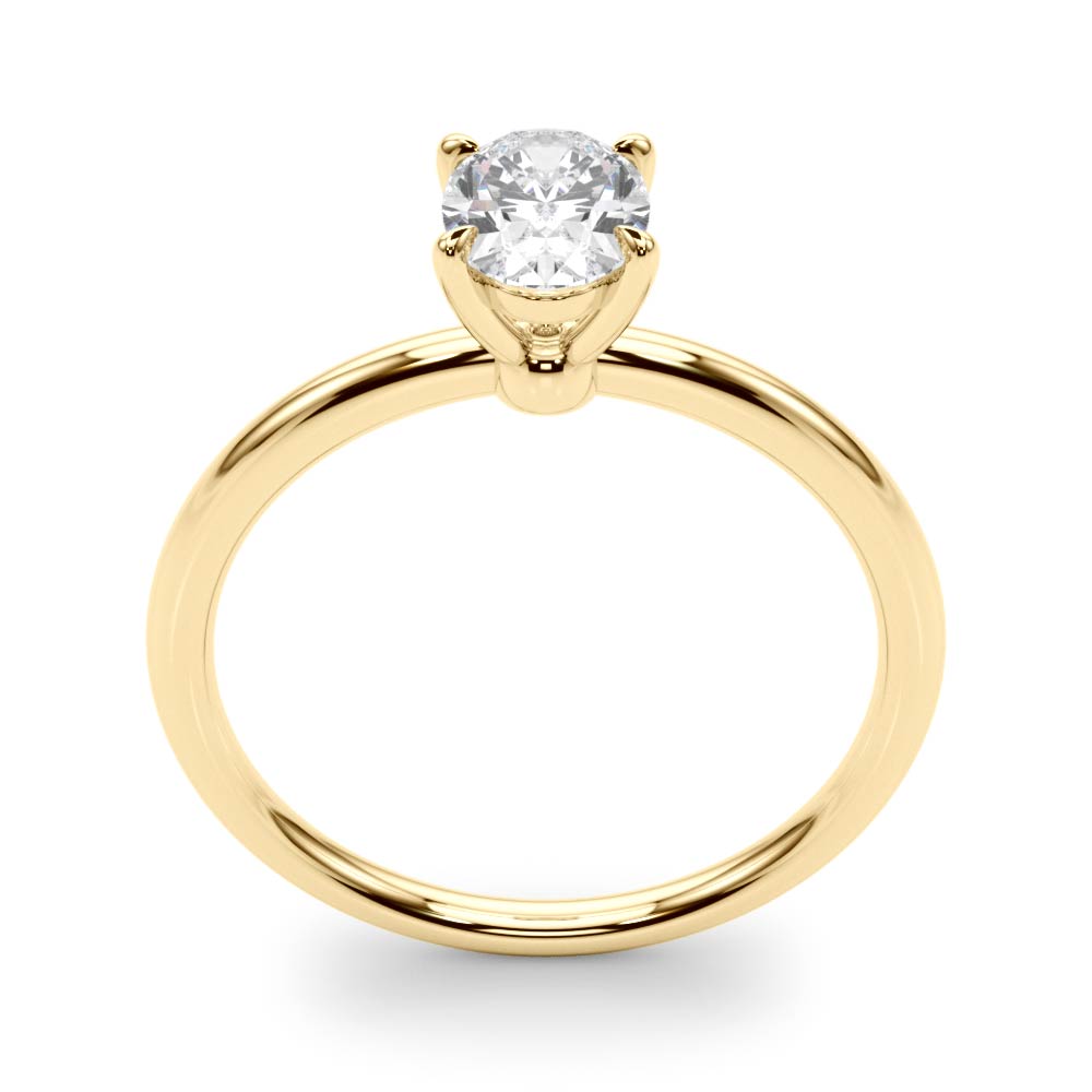 IGI Lab-Grown Oval Diamond 4 Claw Solitaire Engagement Ring, D Color VVS Clarity
