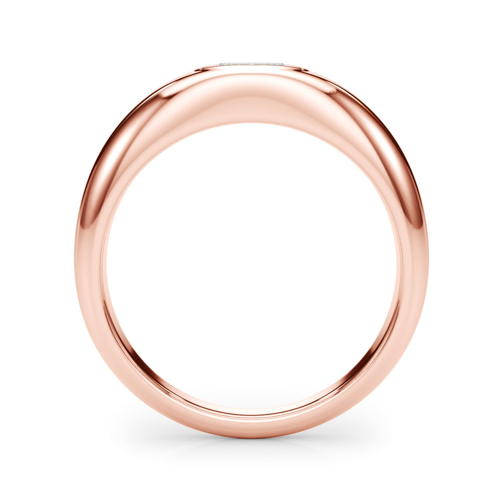 IGI Lab-Grown Oval Diamond Horizontal Bezel Solitaire Engagement Ring