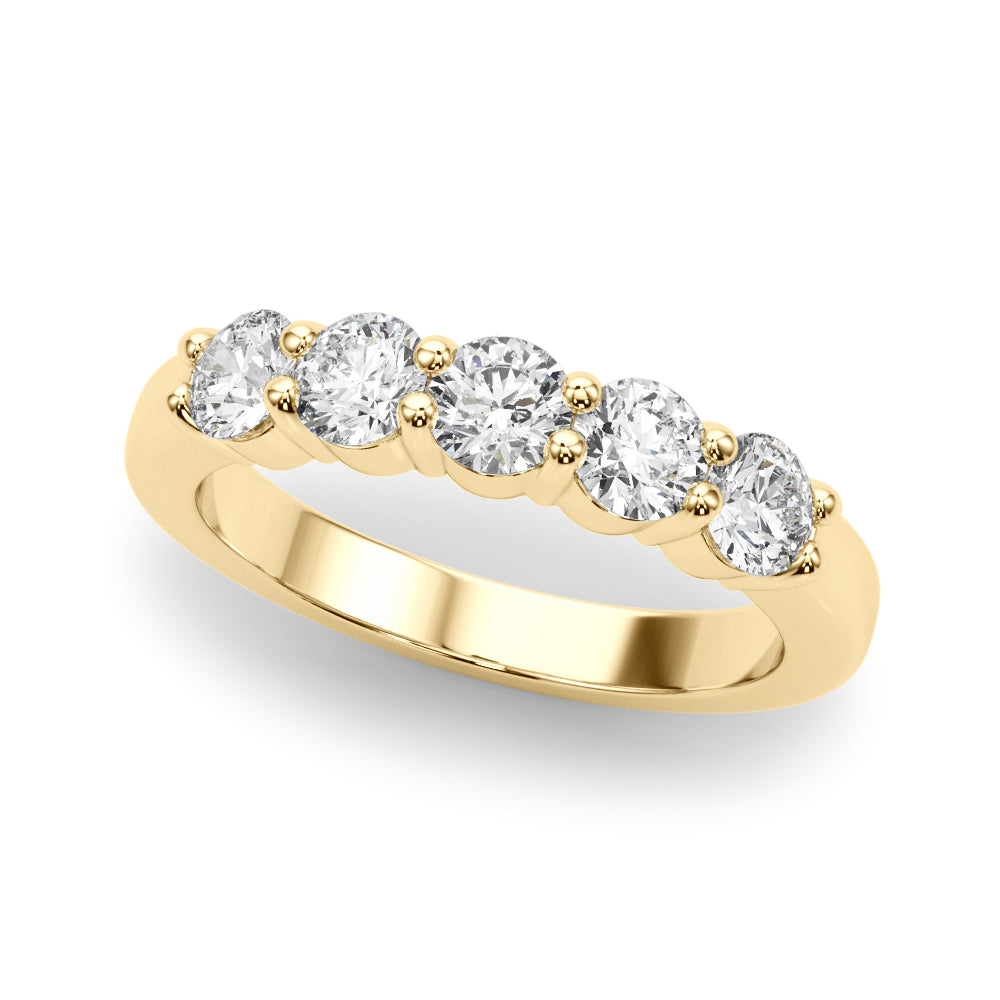 5-Stone Lab-Grown Diamond Ring Ð Timeless Symbol of Love with Brilliant DE Color, VVS Clarity Diamonds in an Elegant Shared U-Prong Setting