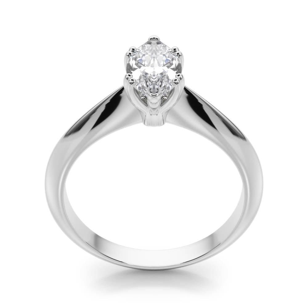 IGI Lab-Grown Marquise Cut Diamond Double Prong Solitaire Engagement Ring.