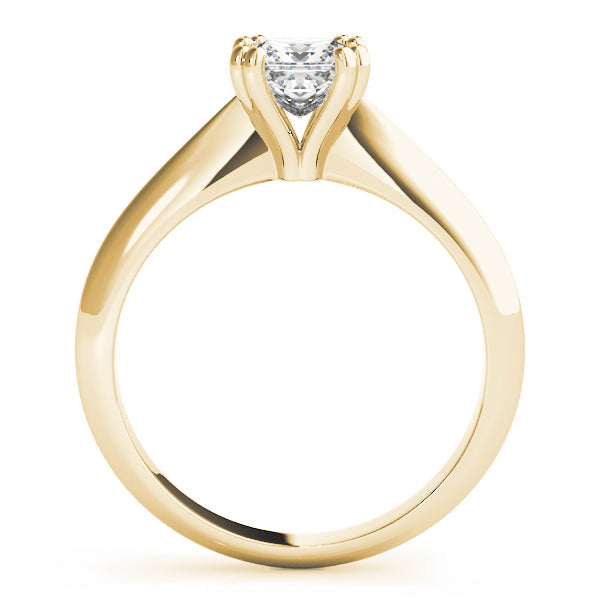 IGI Lab-Grown D-VVS Princess Cut Diamond Four-Prong Heart Shaped Engagement Ring.