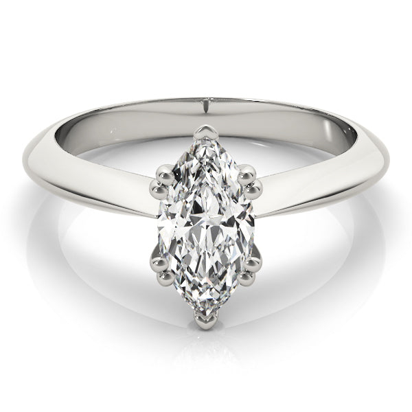 IGI Lab-Grown Marquise Cut Diamond Double Prong Solitaire Engagement Ring.