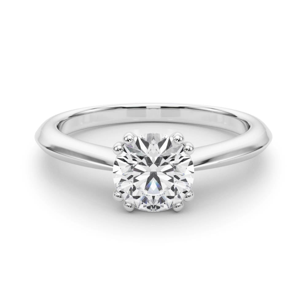 IGI Lab-Grown D-VVS Round Cut Diamond Solitarie Engagement Ring For Women
