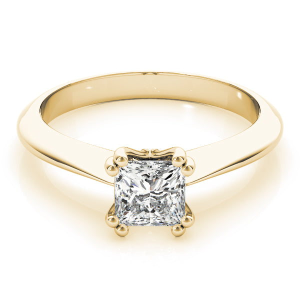 IGI Lab-Grown D-VVS Princess Cut Diamond Four-Prong Heart Shaped Engagement Ring.