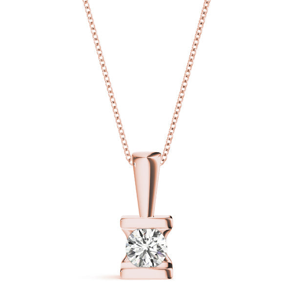 0.20 Ct To 2.00 Ct Natural Round Cut Solitaire Diamond Pendant