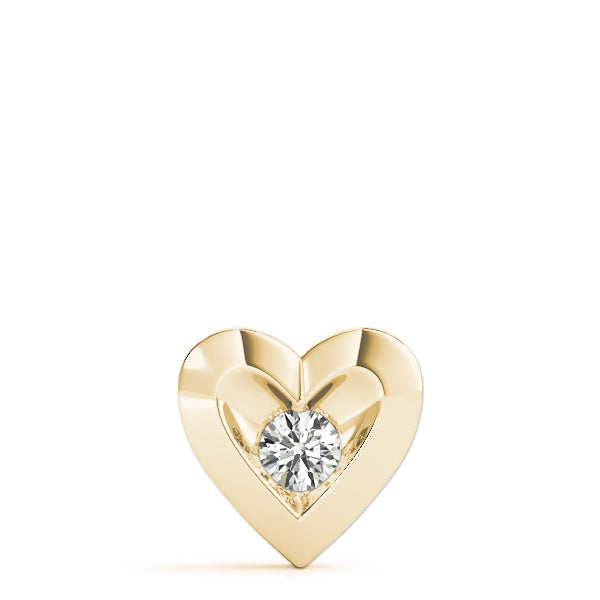 Natural Diamond Heart Shape Pendant For Women