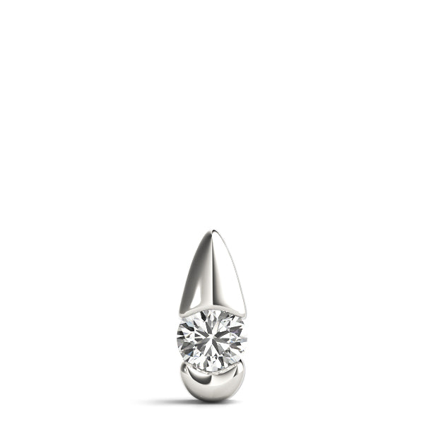 0.20 Ct To 2.00 Ct Round Shape Diamond-Cut Teardrop Necklace