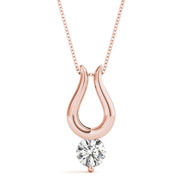 0.20 Ct To 2.00 Ct Natural Round Shape Diamond Pendant