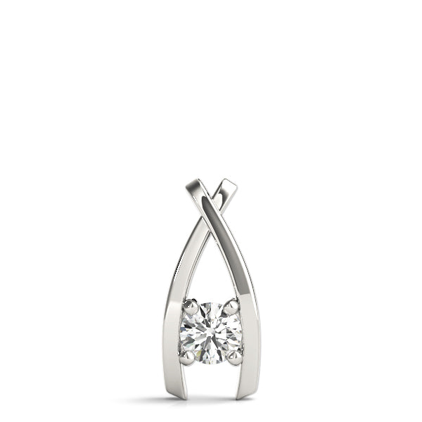 0.20 Ct To 2.00 Ct Natural Round Diamond 4-Prong Pendant