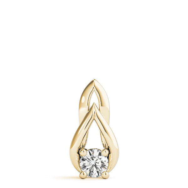 0.20 Ct To 2.00 Ct Natural Round Solitaire Diamond Pendant in 4-Prong Teardrop