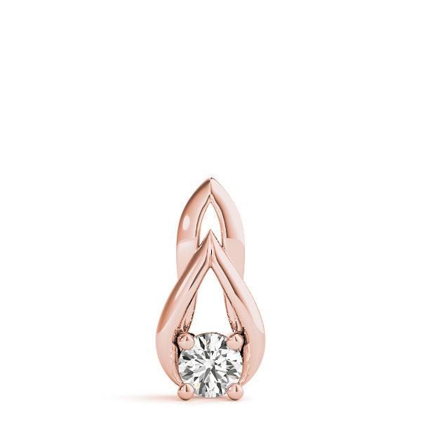 0.20 Ct To 2.00 Ct Natural Round Solitaire Diamond Pendant in 4-Prong Teardrop