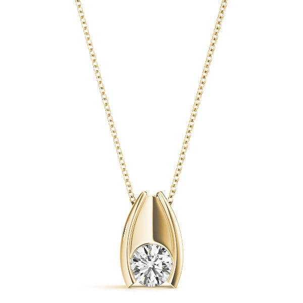 0.20 Ct To 2.00 Ct Round Shape Diamond Pendant Jewelry