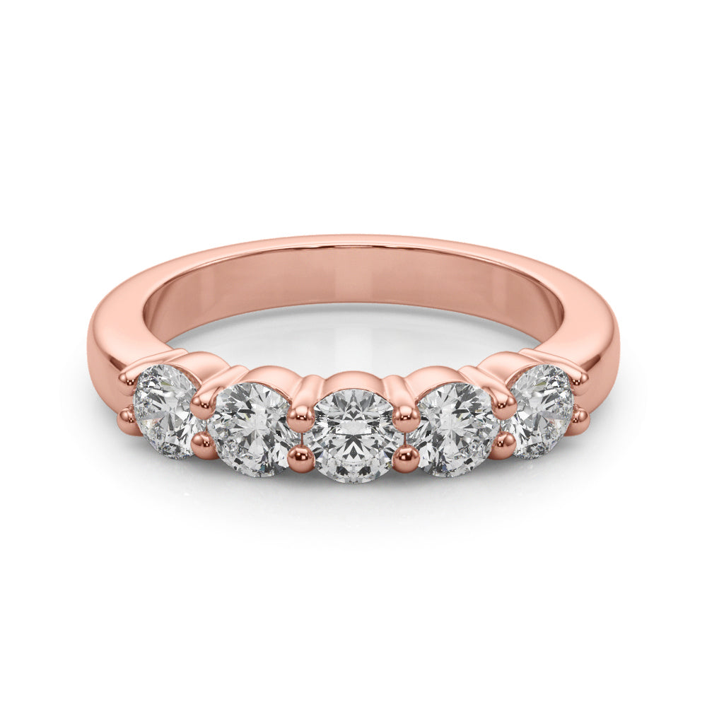 5-Stone Lab-Grown Diamond Ring Ð Timeless Symbol of Love with Brilliant DE Color, VVS Clarity Diamonds in an Elegant Shared U-Prong Setting