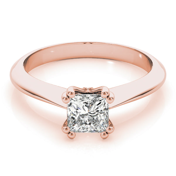 IGI Lab-Grown D-VVS Princess Cut Diamond Four-Prong Heart Shaped Engagement Ring.