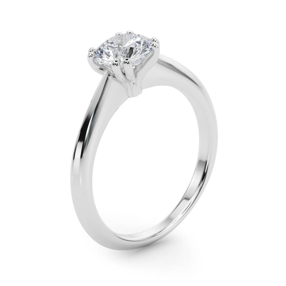 IGI Lab-Grown D-VVS Round Cut Diamond Solitarie Engagement Ring For Women