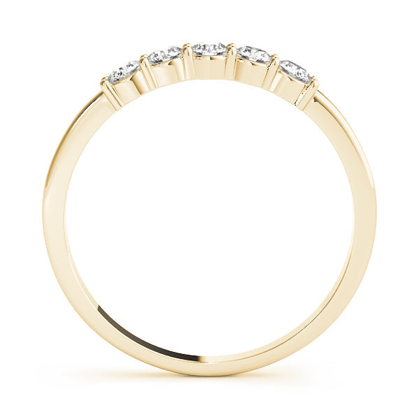 Lab-Grown Round Diamond Prong Set Straight 5-Stone Diamond Ring, DE Color VVS Clarity