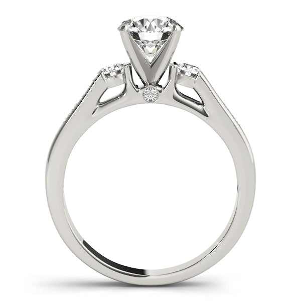 Lab Grown Round Cut D/VVS Diamond 3-Stone Engagement Ring