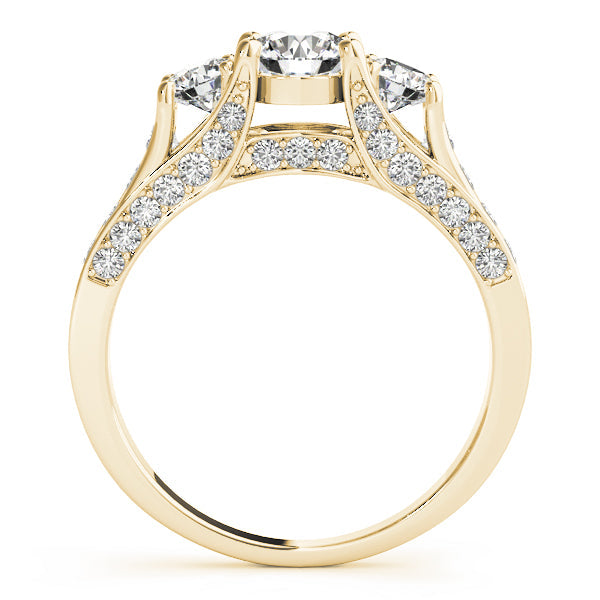 3-Stone Lab Grown D/VVS Round Cut Diamond Ring