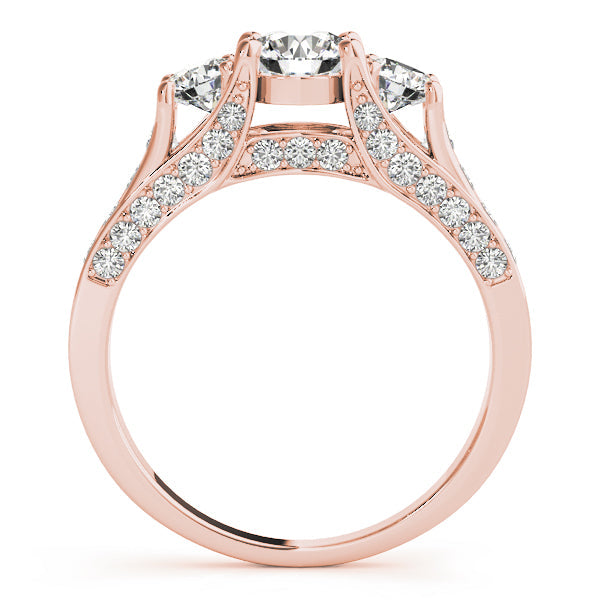 3-Stone Lab Grown D/VVS Round Cut Diamond Ring