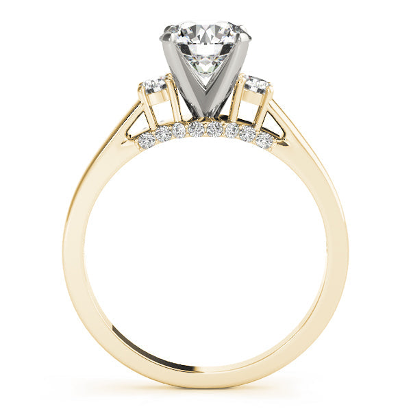 Three-Stone Lab Grown D/VVS Round Cut Diamond Ring