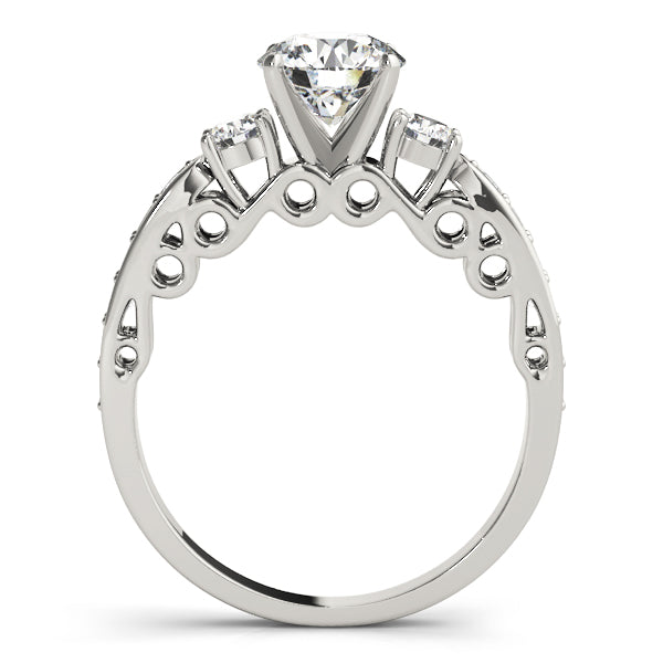 3 Stone Lab-Grown Diamond Engagement Round Cut Ring with Channel-Set