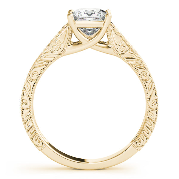 IGI Lab-Grown Princess Cut Diamond D-VVS Twisted Infinity Solitaire Engagement Ring.