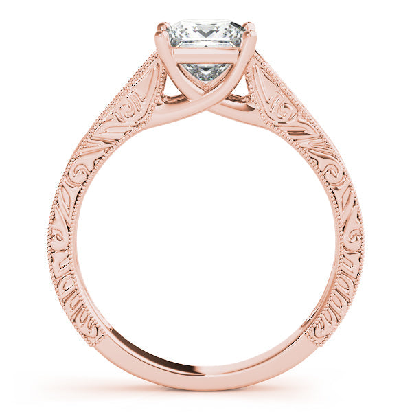 IGI Lab-Grown Princess Cut Diamond D-VVS Twisted Infinity Solitaire Engagement Ring.