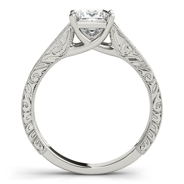 IGI Lab-Grown Princess Cut Diamond D-VVS Twisted Infinity Solitaire Engagement Ring.