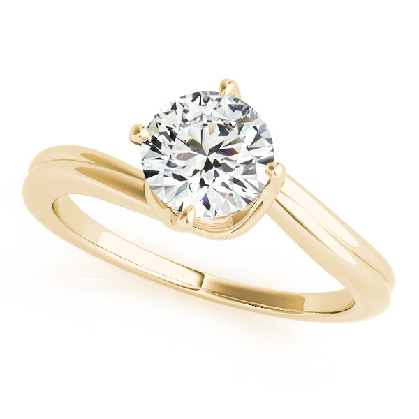 IGI Lab-Grown Round Cut D-VVS Diamond Twisted Prong Engagement Ring For Women