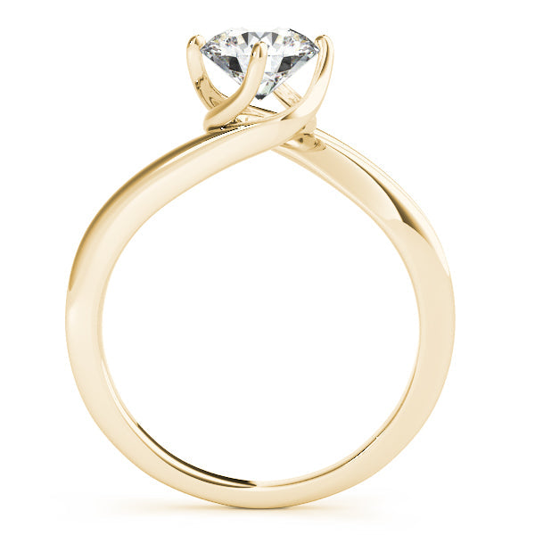 IGI Lab-Grown Round Cut D-VVS Diamond Twisted Prong Engagement Ring For Women