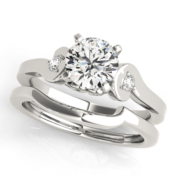 Lab-Grown Diamond 3-Stone Halo Engagement Ring For Women