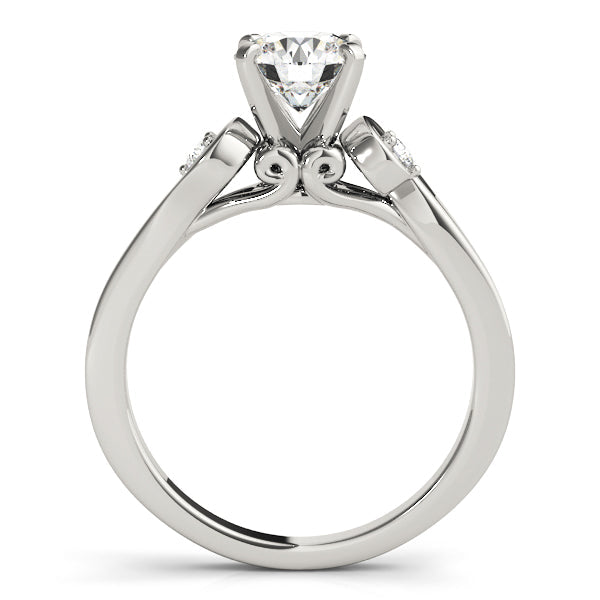 Lab-Grown Diamond 3-Stone Halo Engagement Ring For Women