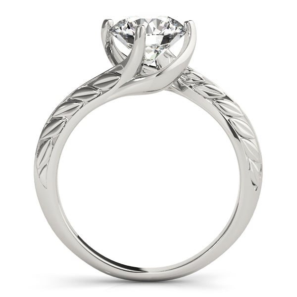 IGI Lab-Grown Round Cut Diamond Twisted Solitaire Engagement Ring Gift for Her.