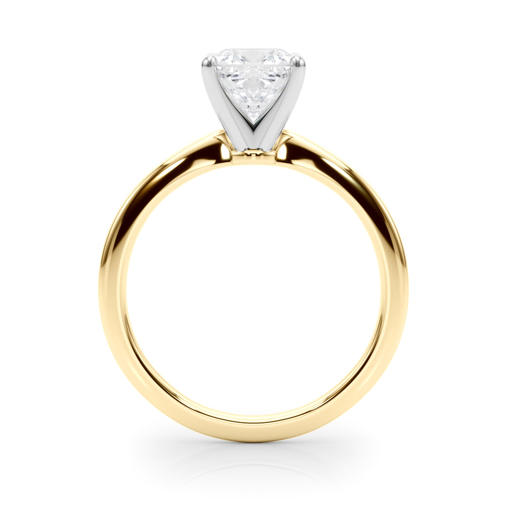 IGI Lab-Grown Cushion Diamond Four Prong Solitaire Engagement Ring, D Color VVS Clarity