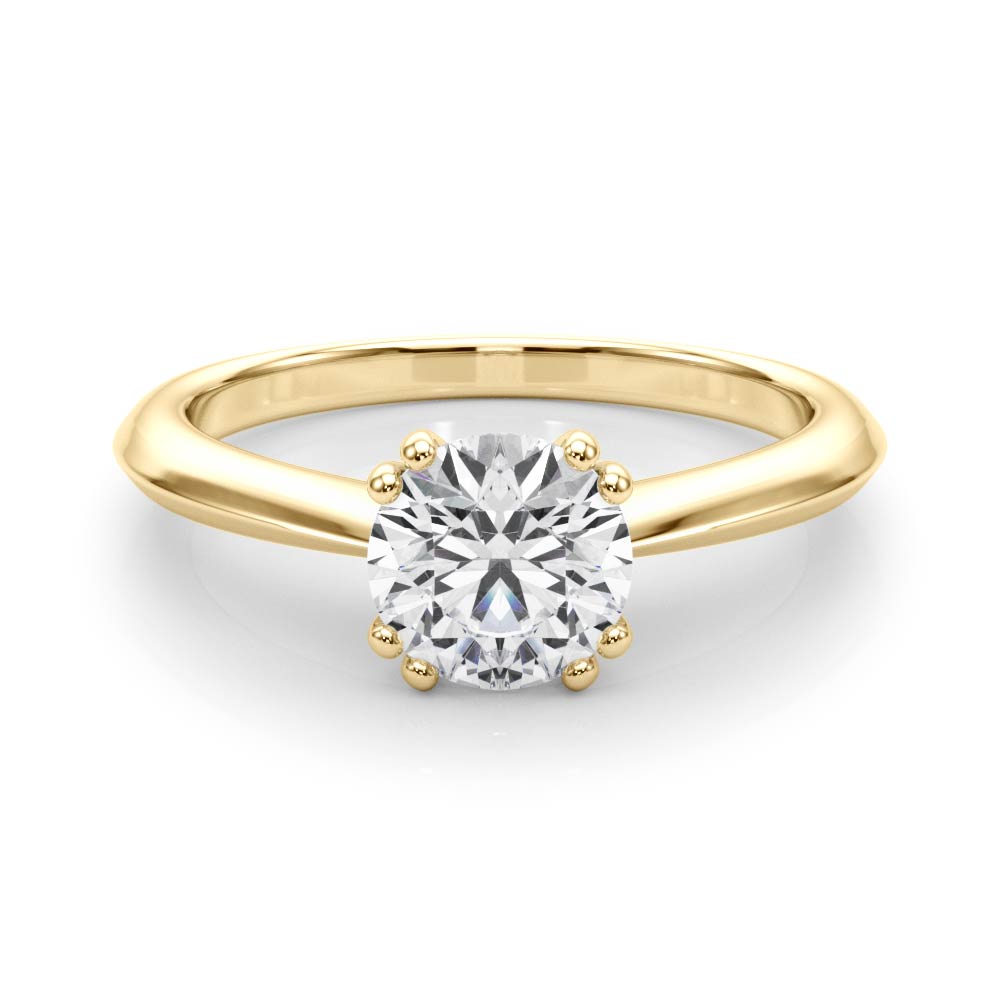 IGI Lab-Grown D-VVS Round Cut Diamond Solitarie Engagement Ring For Women