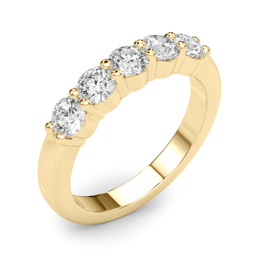 5-Stone Lab-Grown Diamond Ring Ð Timeless Symbol of Love with Brilliant DE Color, VVS Clarity Diamonds in an Elegant Shared U-Prong Setting