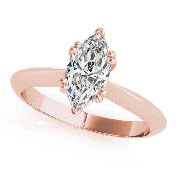 IGI Lab-Grown Marquise Cut Diamond Double Prong Solitaire Engagement Ring.