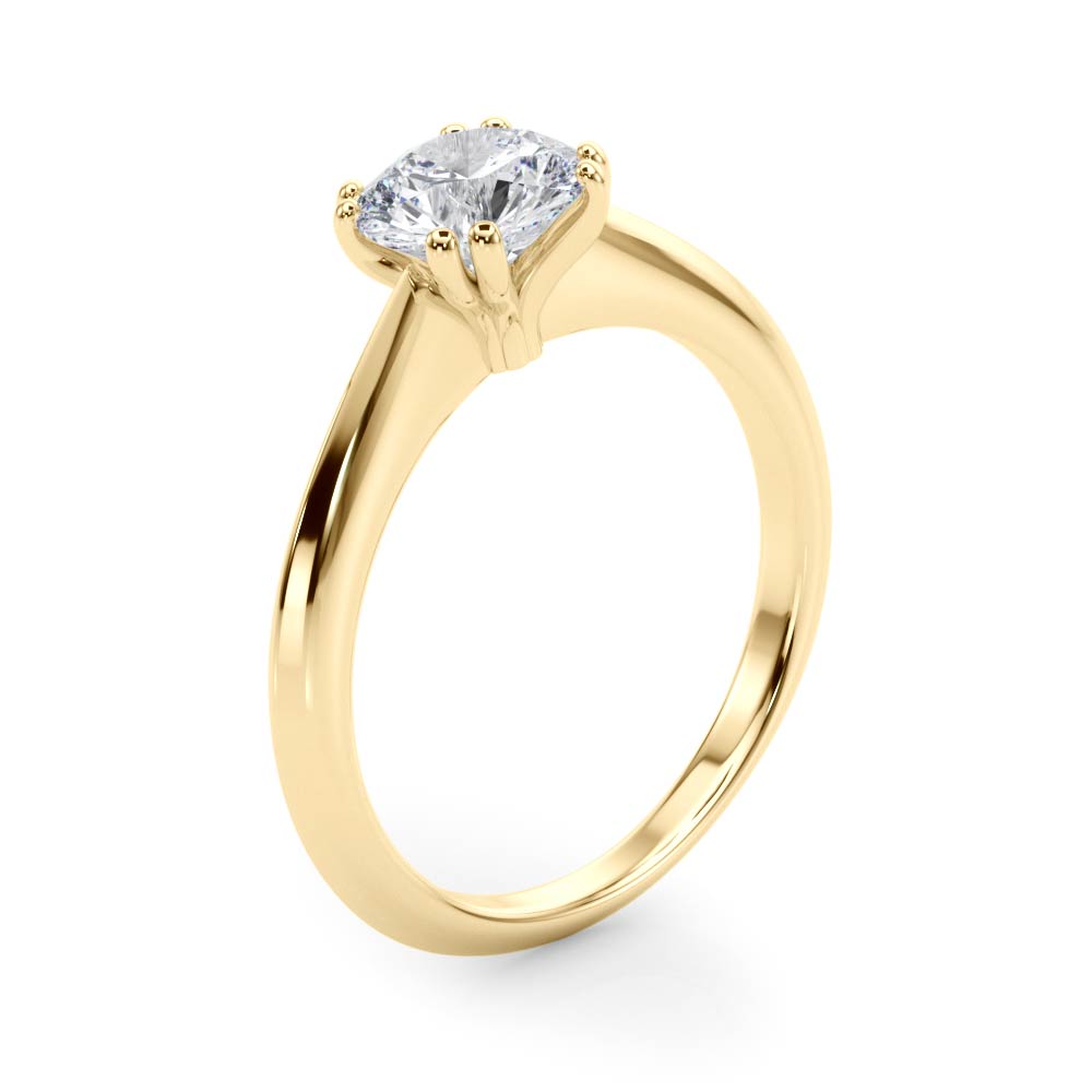 IGI Lab-Grown D-VVS Round Cut Diamond Solitarie Engagement Ring For Women