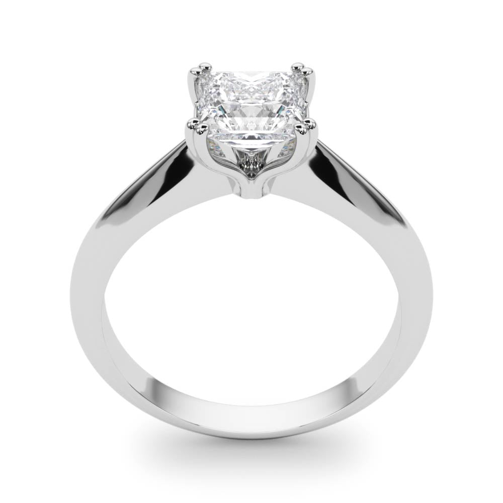 IGI Lab-Grown D-VVS Princess Cut Diamond Four-Prong Heart Shaped Engagement Ring.