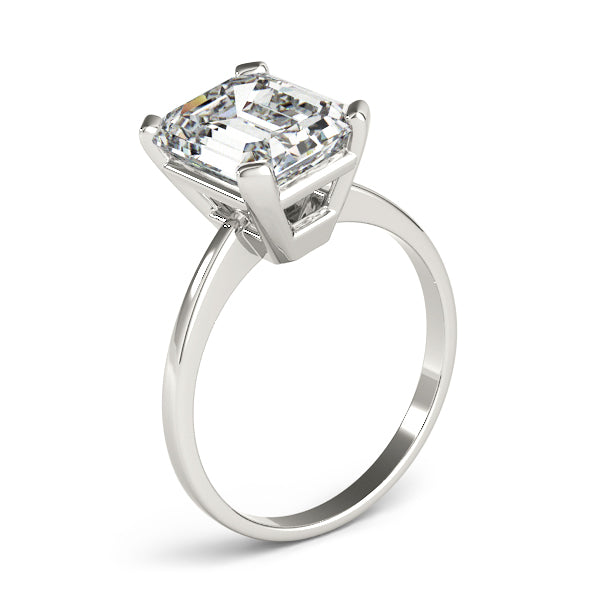 IGI Lab-Grown Emerald Cut D-VVS Diamond Solitaire Engagement Ring.