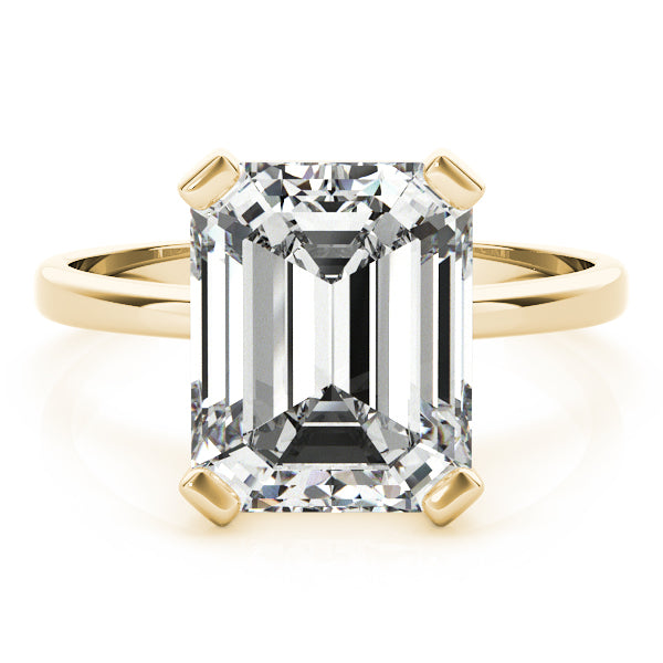 IGI Lab-Grown Emerald Cut D-VVS Diamond Solitaire Engagement Ring.