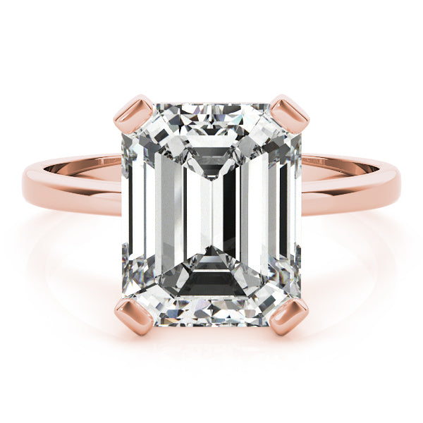 IGI Lab-Grown Emerald Cut D-VVS Diamond Solitaire Engagement Ring.