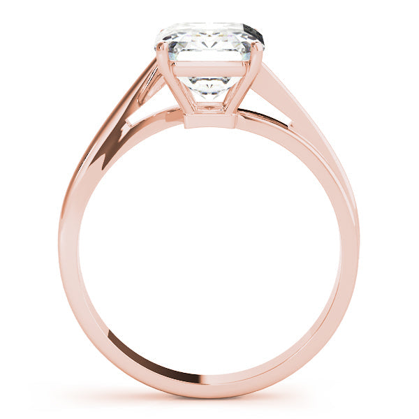 IGI Lab-Grown Emerald Cut Diamond Four-Prong Solitaire Engagement Ring.