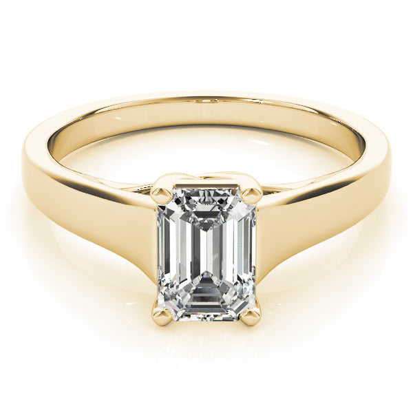 IGI Lab-Grown Emerald Cut D-VVS Diamond Classic Four-Prong Solitaire Engagement Ring.