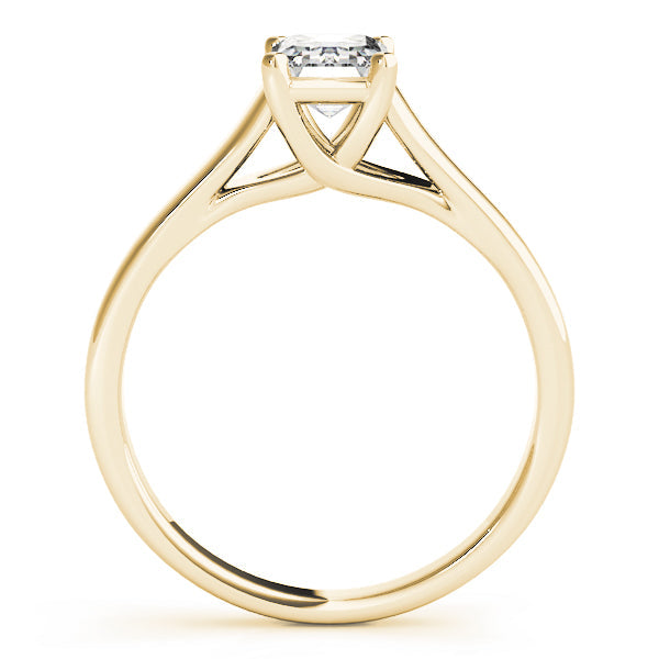IGI Lab-Grown Emerald Cut D-VVS Diamond Classic Four-Prong Solitaire Engagement Ring.