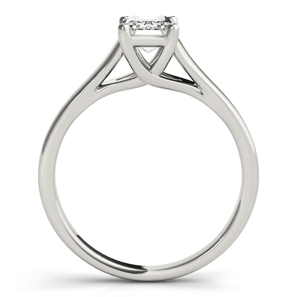 IGI Lab-Grown Emerald Cut D-VVS Diamond Classic Four-Prong Solitaire Engagement Ring.
