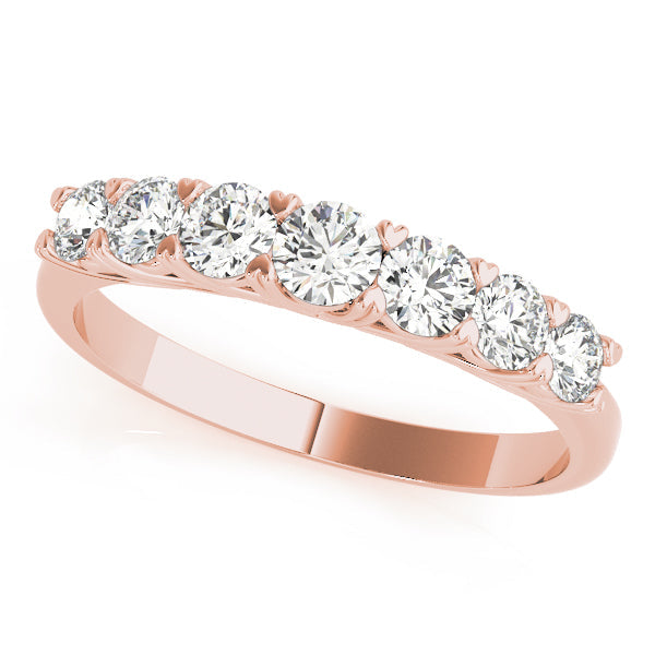 D/VVS Round Lab Grown Diamond 7 Stone Prong Set Engagement Ring Gift for Her
