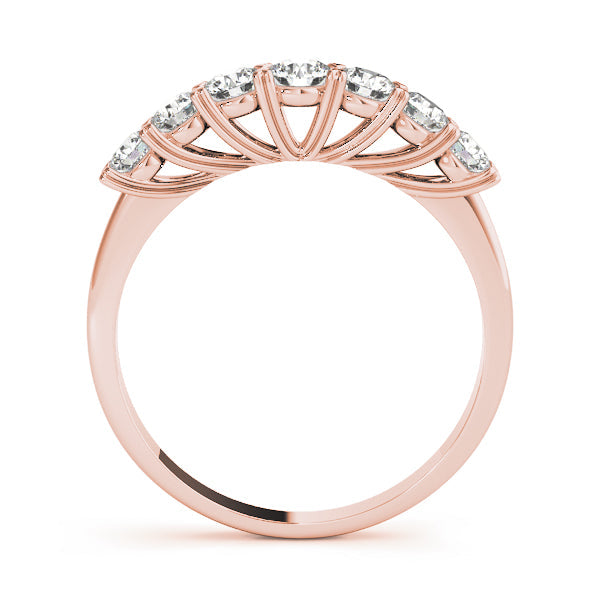 D/VVS Round Lab Grown Diamond 7 Stone Prong Set Engagement Ring Gift for Her