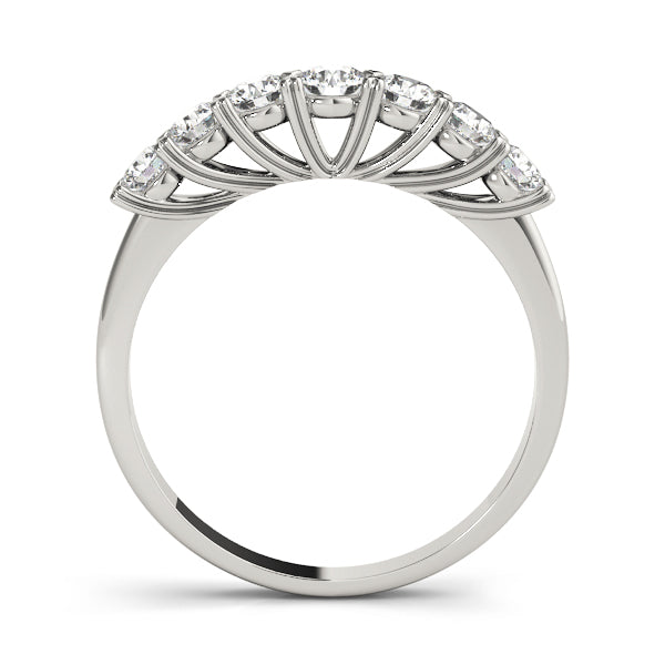 D/VVS Round Lab Grown Diamond 7 Stone Prong Set Engagement Ring Gift for Her